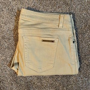 Michael Kors khaki colored crop jeans, barely worn, they just don’t fit anymore